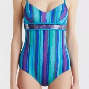 La PERLA SUMMER STRIPE ONE PIECE BATHING SUIT-34C